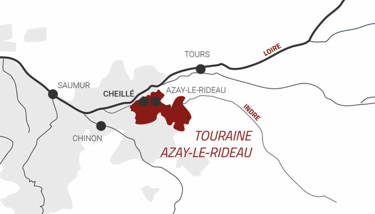 Carte vins vignoble Touraine Azay le Rideau