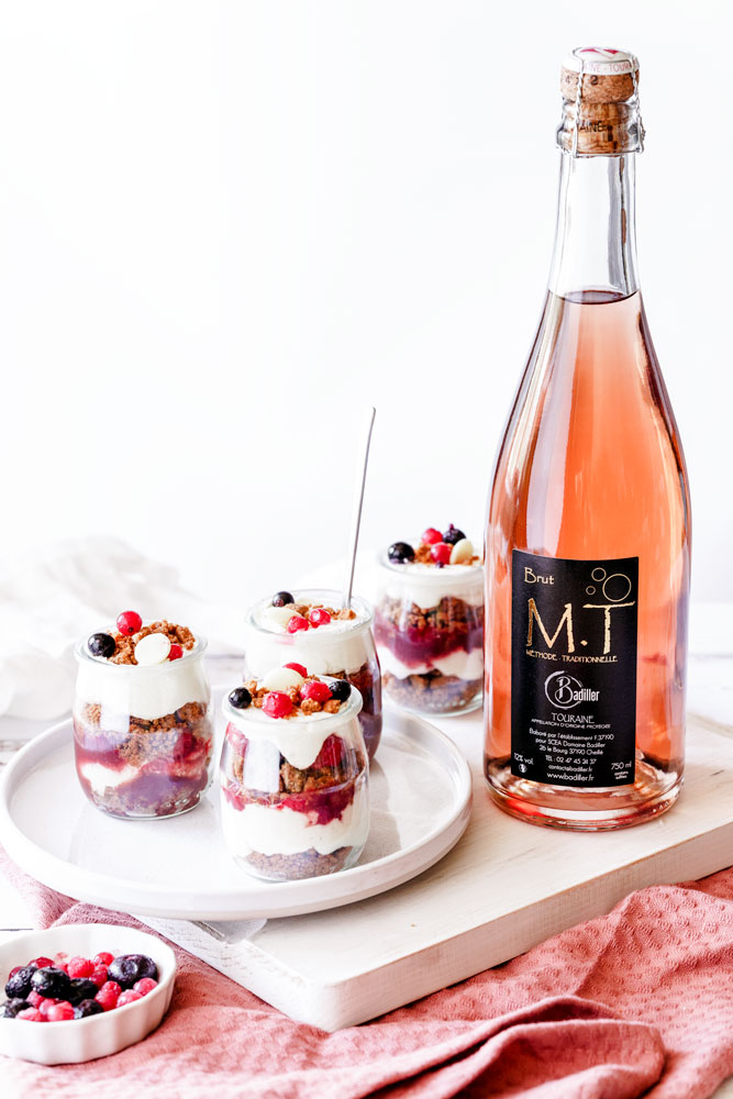 Vin méthode traditionnelle aoc touraine brut rosé